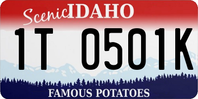 ID license plate 1T0501K