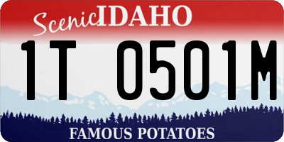 ID license plate 1T0501M