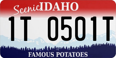 ID license plate 1T0501T