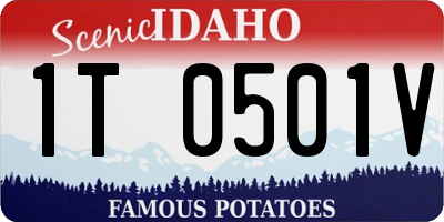 ID license plate 1T0501V