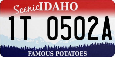ID license plate 1T0502A
