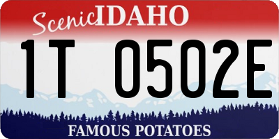 ID license plate 1T0502E