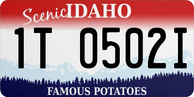 ID license plate 1T0502I
