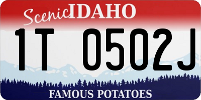 ID license plate 1T0502J