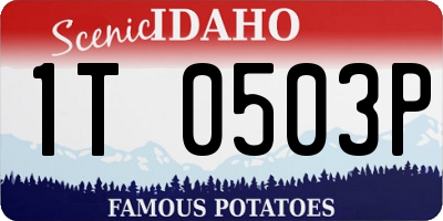 ID license plate 1T0503P