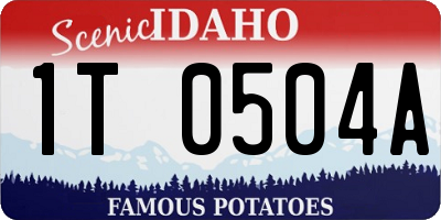ID license plate 1T0504A