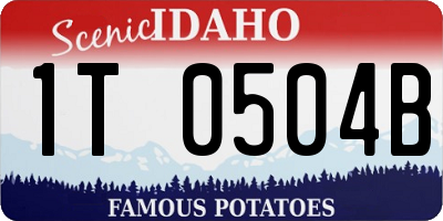 ID license plate 1T0504B