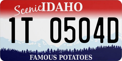 ID license plate 1T0504D