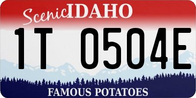 ID license plate 1T0504E