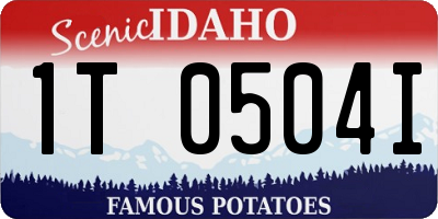 ID license plate 1T0504I
