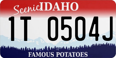 ID license plate 1T0504J