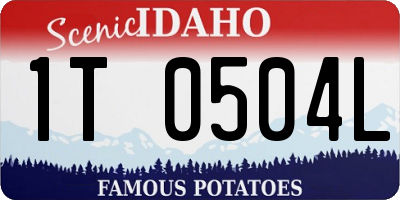 ID license plate 1T0504L