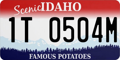 ID license plate 1T0504M