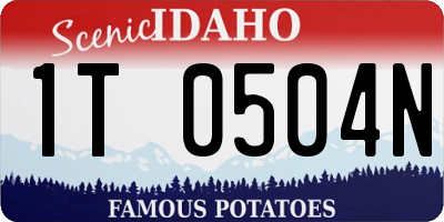 ID license plate 1T0504N