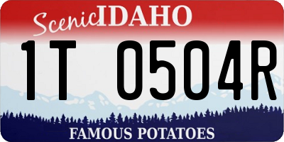 ID license plate 1T0504R