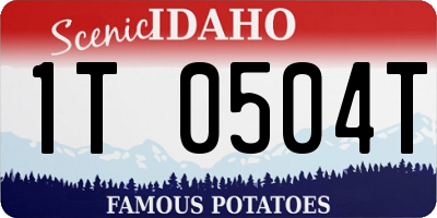 ID license plate 1T0504T