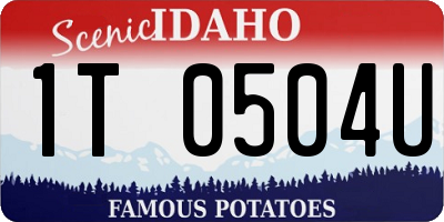 ID license plate 1T0504U