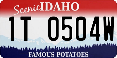 ID license plate 1T0504W
