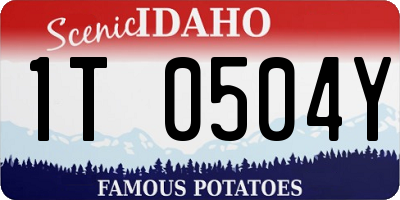 ID license plate 1T0504Y