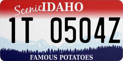 ID license plate 1T0504Z