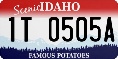 ID license plate 1T0505A