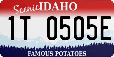 ID license plate 1T0505E