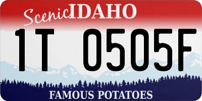 ID license plate 1T0505F