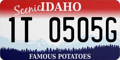 ID license plate 1T0505G