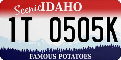 ID license plate 1T0505K