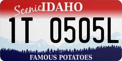 ID license plate 1T0505L