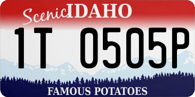 ID license plate 1T0505P