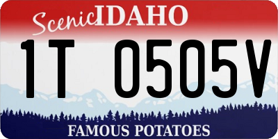 ID license plate 1T0505V