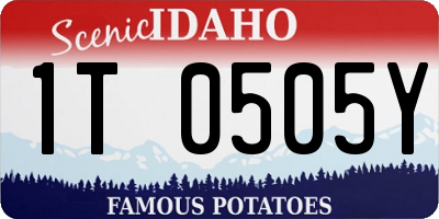 ID license plate 1T0505Y