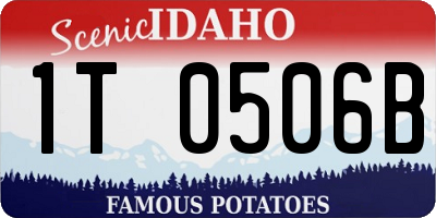 ID license plate 1T0506B