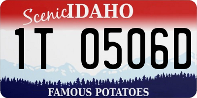 ID license plate 1T0506D