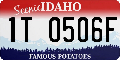 ID license plate 1T0506F