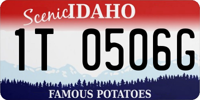 ID license plate 1T0506G