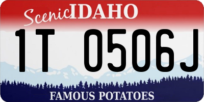 ID license plate 1T0506J