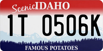 ID license plate 1T0506K