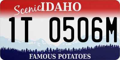 ID license plate 1T0506M