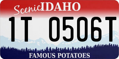 ID license plate 1T0506T