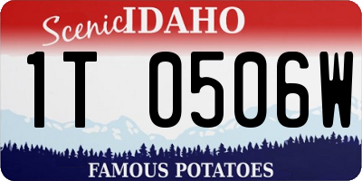 ID license plate 1T0506W