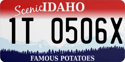 ID license plate 1T0506X