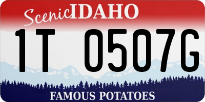 ID license plate 1T0507G
