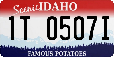 ID license plate 1T0507I