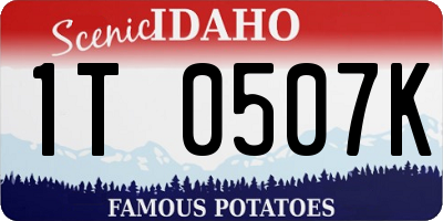 ID license plate 1T0507K