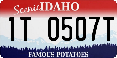 ID license plate 1T0507T