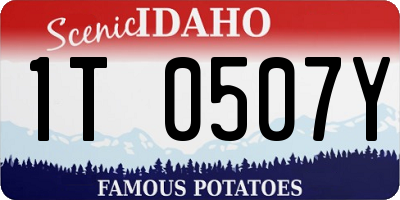 ID license plate 1T0507Y