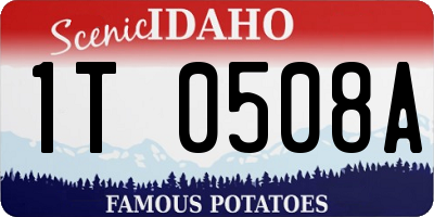 ID license plate 1T0508A