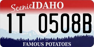 ID license plate 1T0508B